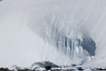 Mountains with snow from Antarctica