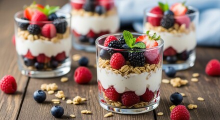 Delicious Berry Yogurt Parfaits with Granola