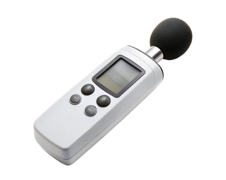 Sound level meter isolated on transparent background