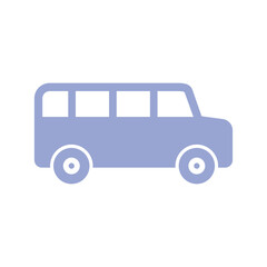 School Bus In Fill Icon