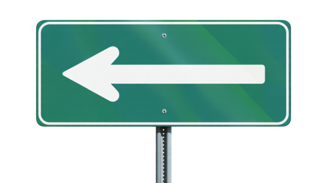 Navigate with ease, turn left with clear road direction