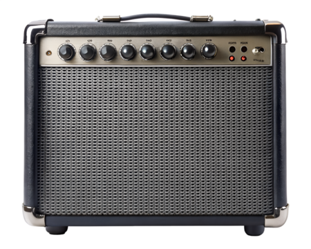 Guitar amplifier isolated on transparent background