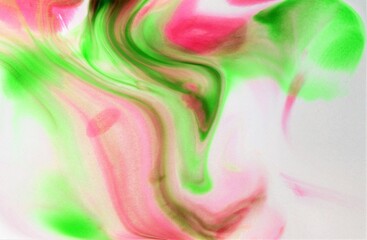 abstract background with red and green paint splashes on white paper