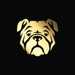 bulldog abstract logo modern style