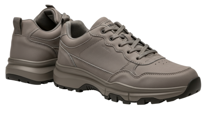 Isolated Gray Walking Shoes