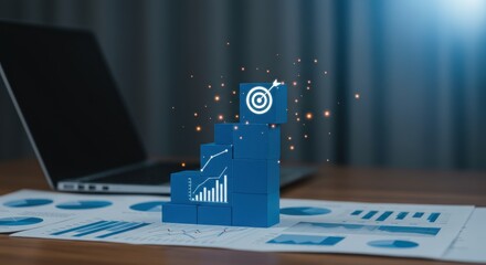 Blue global business concept of credit cards and money on a digital screen