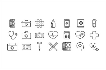 Music icon set with vector musical notes for web and media design