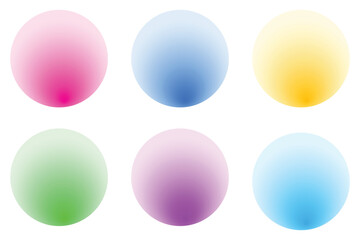 Transparent blue pink purple glowing gradient sphere globe orb shape isolated background trendy blur aura overlay smooth abstract round colorful sphere design