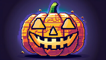 halloween pumpkin in the night