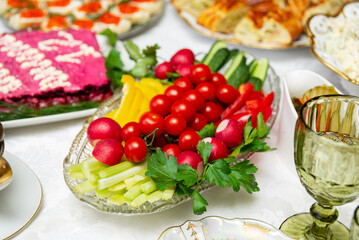 Vibrant vegetable platter for parties
