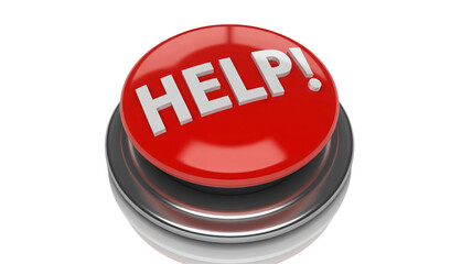 Urgent help needed red panic button assistance emergency aid