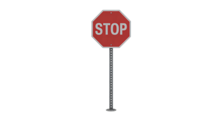 Classic red stop sign alerts drivers to halt safely now