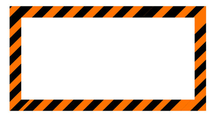 Warning Border Orange and black stripes Caution theme Safety first concept high quality professional