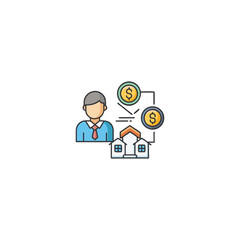 Real Estate Icon, Real Estate Icon Set – Property, Housing, Realtor, and Building Vector Symbols for Agents, Marketing, and Real Estate Businesses
