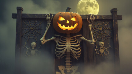 halloween background with pumpkin