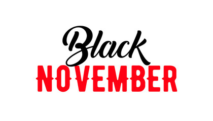 Black november sale banner post design vector.