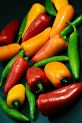Fresh Colorful Peppers Vibrant Vegetable Display