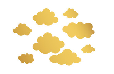 Set of clouds, abstract elements