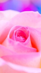 Obraz premium Close-up of a delicate, vibrant pink rose