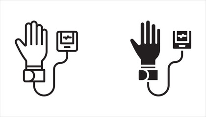 Blood pressure icon set, vector illustration on white background