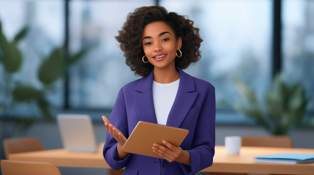 Sales Pitch Passionate Salesperson Presenting to Client in Meeting Room