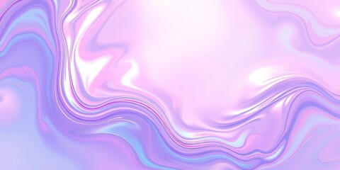 Iridescent fluid swirls in pastel pink and vibrant holographic hues on a soft gradient background,  fluid,  energy