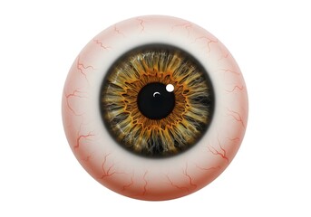 A Realistic Close Up Of A Human Eye Showing The Iris Pupil And Sclera With Visible Blood Vessels