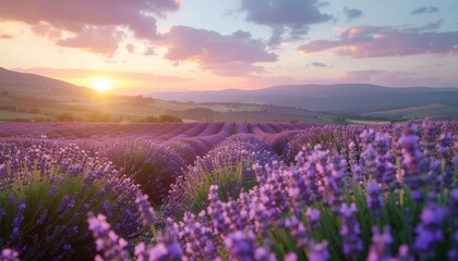 Fototapeta premium Sunrise Over Lavender Hills