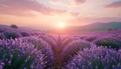 Obraz premium Sunrise Over Lavender Hills