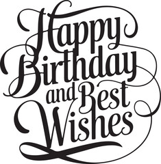 Artistic Happy Birthday Text Shirt