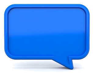 Fototapeta premium Blue Speech Bubble 3D Render.