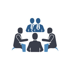 Business Team Meeting with Two Leaders collaboration