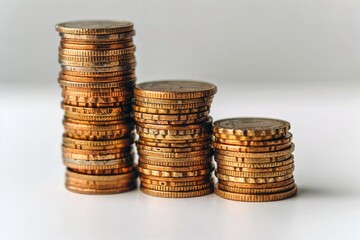 A pile of gold coins represents wealth and successful financial investment