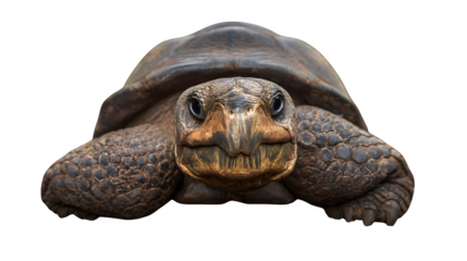 Majestic giant tortoise with ancient wisdom in its gaze, close-up studio portrait