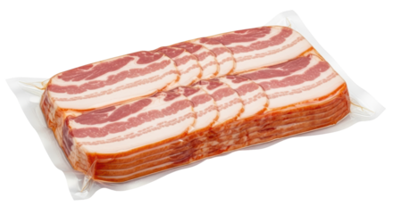 Isolated bacon slices