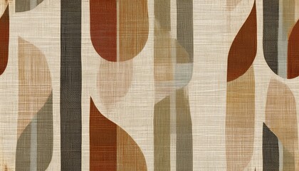 japandi style seamless pattern with earthy neutral colors abstract woven linen texture farmhouse stripes