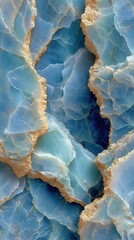 Obraz premium Beautiful blue mineral layers revealing intricate details and textures in natural rock formation under soft lighting