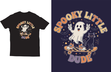Spooky little dude funny halloween t-shirt design
