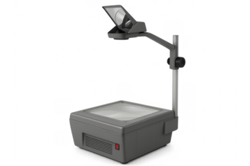 Overhead projector on transparent background projecting light