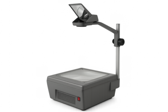 Overhead projector on transparent background projecting light