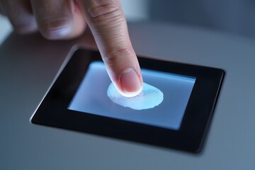 Finger scanning on a digital biometric device fingerprint