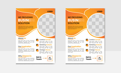 Business flyer template in a4 size, abstract business flyer and creative design.