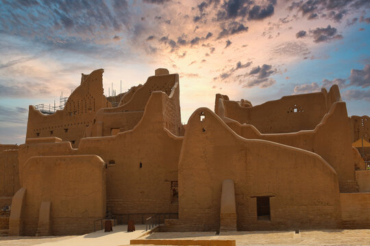 Al Diriyah old capital . Riyadh Saudi Arabia - Diriyah ruins - Saudi culture. National day