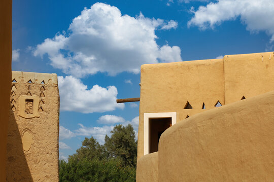 Al Diriyah old capital . Riyadh Saudi Arabia - Diriyah ruins - Saudi culture. National day