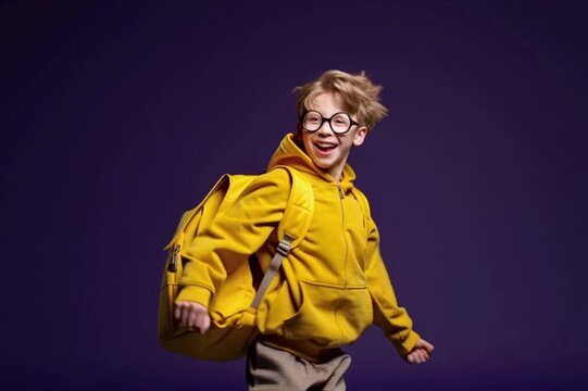 back to school child, AI generated video