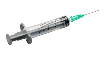 Fototapeta premium Medical syringe with needle isolated on transparent background