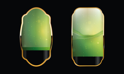 Green and Gold Label Design