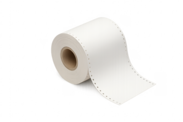 Roll of continuous paper on transparent background for printing