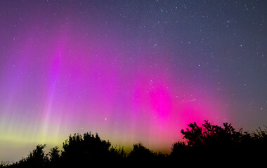 Polarlichter &uuml;ber Hamburg 2024