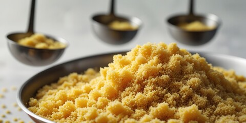 Preparing couscous culinary technique kitchen food photography contemporary close-up cooking inspiration